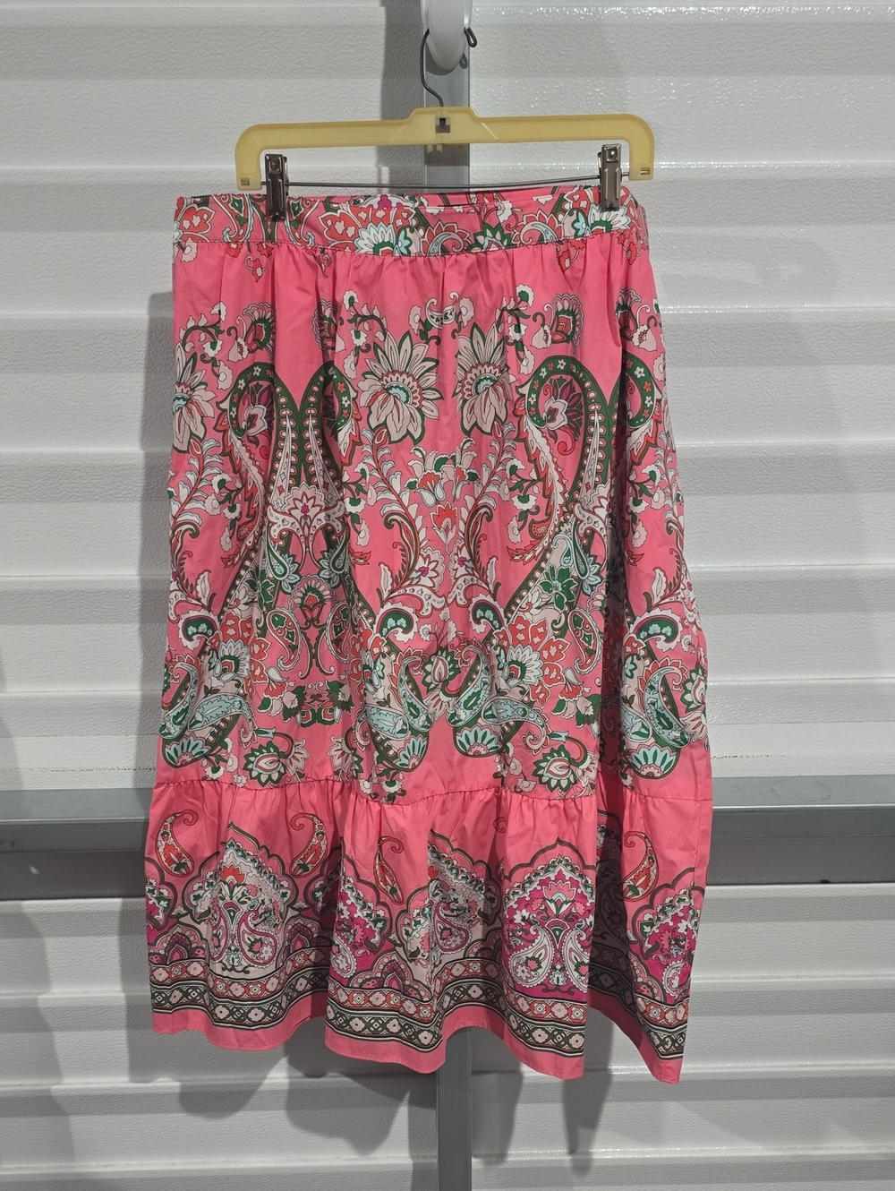 Talbots Modern Poplin Flounce Midi‎ Skirt Jubilant Paisley Size 18 NWT